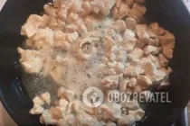 Тушкована курка із шампіньйонами у вершках - Крок 4 Тушкована курка із шампіньйонами у вершках - Крок 4