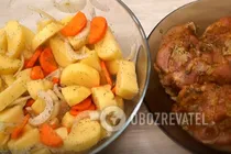 Тушеная курица с картошкой в рукаве - Шаг 7 Тушеная курица с картошкой в рукаве - Шаг 7