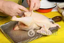 Фарширована курка в духовці - Крок 1 Фарширована курка в духовці - Крок 1