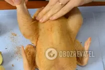 Курица, фаршированная яблоками - Шаг 2 Курица, фаршированная яблоками - Шаг 2