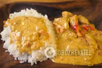 Курица, тушеная в сливках с карри - Шаг 11 Курица, тушеная в сливках с карри - Шаг 11