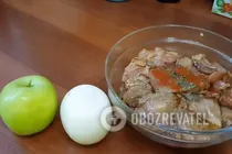 Тушеные окорочка с яблоками - Шаг 3 Тушеные окорочка с яблоками - Шаг 3