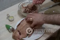 Качка, фарширована потрухами - Крок 6 Качка, фарширована потрухами - Крок 6
