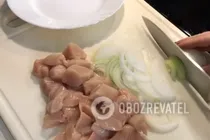 Жареное куриное филе с луком - Шаг 1 Жареное куриное филе с луком - Шаг 1