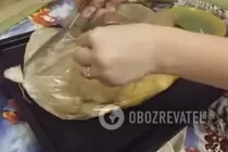 Курка з картоплею в рукаві - Крок 6 Курка з картоплею в рукаві - Крок 6