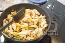 Жареное куриное филе с овощами - Шаг 6 Жареное куриное филе с овощами - Шаг 6