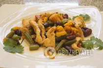 Жареное куриное филе с овощами - Шаг 7 Жареное куриное филе с овощами - Шаг 7