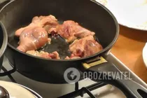 Тушеная курица с фасолью и луком - Шаг 4 Тушеная курица с фасолью и луком - Шаг 4