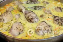 Курица, тушеная в сырном соусе - Шаг 9 Курица, тушеная в сырном соусе - Шаг 9