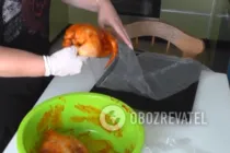 Курка в рукаві з часником - Крок 2 Курка в рукаві з часником - Крок 2
