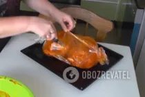 Курка в рукаві з часником - Крок 4 Курка в рукаві з часником - Крок 4