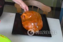 Курка в рукаві з часником - Крок 5 Курка в рукаві з часником - Крок 5