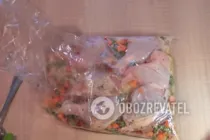 Курица в рукаве с рисом и овощами - Шаг 7 Курица в рукаве с рисом и овощами - Шаг 7