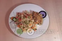 Курица в рукаве с рисом и овощами - Шаг 10 Курица в рукаве с рисом и овощами - Шаг 10