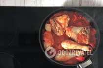 Тушеная курица с курагой - Шаг 7 Тушеная курица с курагой - Шаг 7