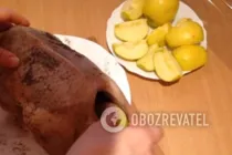 Качка в рукаві з яблуками - Крок 3 Качка в рукаві з яблуками - Крок 3