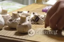 Утка в рукаве с грибами - Шаг 3 Утка в рукаве с грибами - Шаг 3