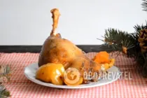 Гусь в рукаве с чесноком и яблоками - Шаг 8 Гусь в рукаве с чесноком и яблоками - Шаг 8