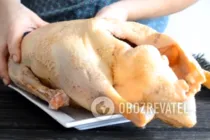 Гусь в рукаве с чесноком и яблоками - Шаг 1 Гусь в рукаве с чесноком и яблоками - Шаг 1