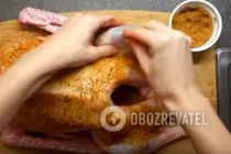 Гусь в рукаве с яблоками и апельсинами - Шаг 2 Гусь в рукаве с яблоками и апельсинами - Шаг 2