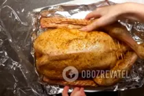 Гусь в рукаве с яблоками и апельсинами - Шаг 5 Гусь в рукаве с яблоками и апельсинами - Шаг 5