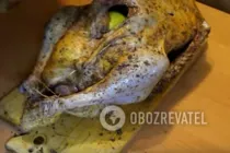 Гусь в рукаве с яблоками и айвой - Шаг 6 Гусь в рукаве с яблоками и айвой - Шаг 6