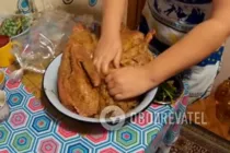Гусь в рукаве с медом и чесноком - Шаг 7 Гусь в рукаве с медом и чесноком - Шаг 7