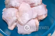 Жареные окорочка с чесноком - Шаг 1 Жареные окорочка с чесноком - Шаг 1