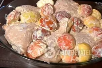 Тушеная курица с яблоками и майонезом - Шаг 7 Тушеная курица с яблоками и майонезом - Шаг 7