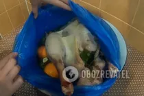 Индейка, фаршированная апельсинами и сельдереем - Шаг 3 Индейка, фаршированная апельсинами и сельдереем - Шаг 3