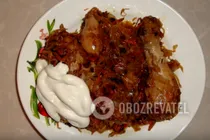 Курица, тушеная с квашеной капустой - Шаг 7 Курица, тушеная с квашеной капустой - Шаг 7