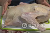 Гусь, фаршированный рисом - Шаг 1 Гусь, фаршированный рисом - Шаг 1