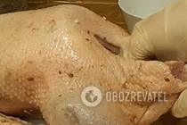 Гусь, фаршированный рисом и курагой - Шаг 5 Гусь, фаршированный рисом и курагой - Шаг 5
