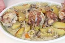 Индейка с картошкой и грибами в рукаве - Шаг 8 Индейка с картошкой и грибами в рукаве - Шаг 8