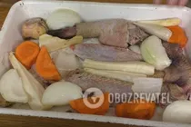 Гусь, фаршированный белыми грибами - Шаг 7 Гусь, фаршированный белыми грибами - Шаг 7