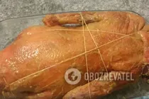 Гусь, фаршированный рисом с тыквой - Шаг 7 Гусь, фаршированный рисом с тыквой - Шаг 7