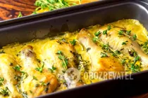 Тушкована курка з грибами та вершками - Крок 9 Тушкована курка з грибами та вершками - Крок 9