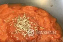 Тушеная курица с помидорами и спагетти - Шаг 3 Тушеная курица с помидорами и спагетти - Шаг 3