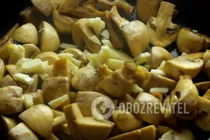 Тушкована курка з грибами та вершками - Крок 3 Тушкована курка з грибами та вершками - Крок 3