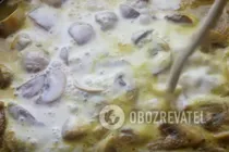 Тушкована курка з грибами та вершками - Крок 6 Тушкована курка з грибами та вершками - Крок 6