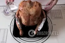 Курица на банке с хрустящей корочкой - Шаг 7 Курица на банке с хрустящей корочкой - Шаг 7