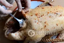 Гусь, фаршированный гречкой - Шаг 3 Гусь, фаршированный гречкой - Шаг 3