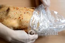 Гусь, фаршированный гречкой - Шаг 4 Гусь, фаршированный гречкой - Шаг 4