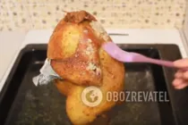 Курица на банке с чесноком - Шаг 10 Курица на банке с чесноком - Шаг 10