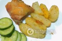 Курица гриль в духовке с картошкой - Шаг 7 Курица гриль в духовке с картошкой - Шаг 7