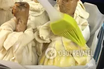 Курица в тесте с грибами - Шаг 8 Курица в тесте с грибами - Шаг 8