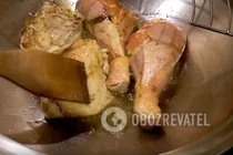 Жареная курица с гранатом - Шаг 3 Жареная курица с гранатом - Шаг 3