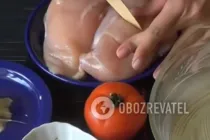 Жареное куриное филе в сметане - Шаг 1 Жареное куриное филе в сметане - Шаг 1