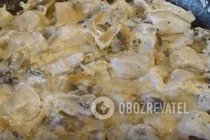 Смажена курка з печерицями - Крок 7 Смажена курка з печерицями - Крок 7