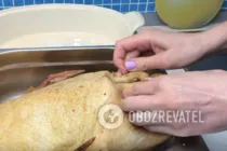 Утка, фаршированная гречкой и яблоками - Шаг 5 Утка, фаршированная гречкой и яблоками - Шаг 5